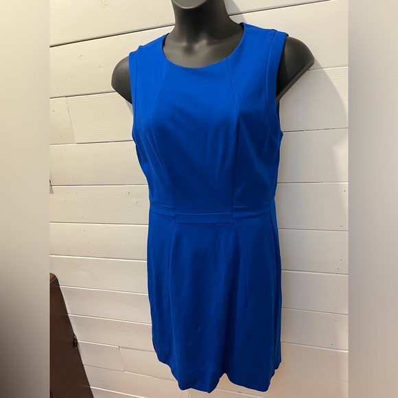 💙 Diane von Furstenberg Royal Blue Sleeveless Dress – Size 14 - Picture 13 of 13